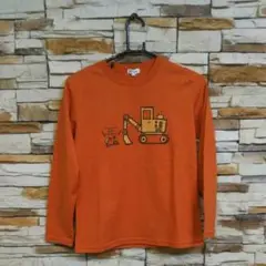 [未使用](POP ON POP) オレンジ 長袖Tシャツ (150)