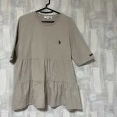 U.S.POLO ASSN. LLサイズ　レディースTシャツ　ペプラム
