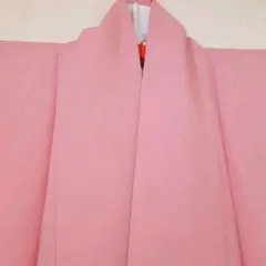 着物 丹後ちりめん色無地 正絹 桜色着物 伝統工芸品 ピンク色着物 美品 シルク