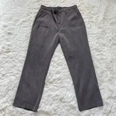 センタープレスパンツ ストレートパンツ ストレッチ (LL) シンプル