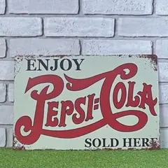 【50番】ペプシコーラ( Pepsi-Cola) アメリカン ソーダ ブリキ看板