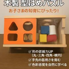 知育に最適　遊びながら学べる♪　 木のぬくもり型はめおもちゃ