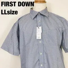 FIRST DOWN ファーストダウン 半袖 シャツ　ストライプ柄　B4