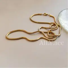 stainless スネークチェーン ロングネックレス