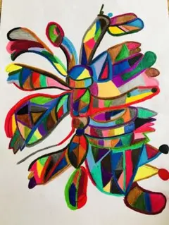 色鉛筆アート❤️オリジナル❤️イラスト❤️A４❤️トンボ❤️