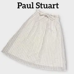 【美品】ポールスチュアート Paul Stuart リボン 膝下スカート