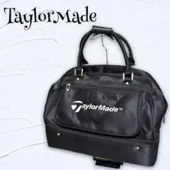 【TaylorMade】シューズバッグ 大容量 ゴルフバッグ 刺繍ロゴ ブラック