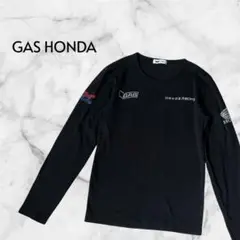 【GAS ホンダ】長袖カットソー ロンT ストーン装飾 ブラック M