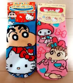 ♡新品♡サンリオ×クレヨンしんちゃん　靴下セット