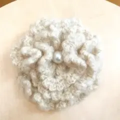 ブローチ 毛糸 お花