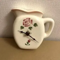 マニーローズ　掛時計 WALL CLOCK】 壁掛け時計 － フレンチカントリーのバラ柄