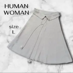 HUMAN WOMAN ヒューマンウーマン えり付きデザインニットポンチョM