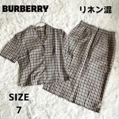 BURBERRYS シャツ スカート セットアップ リネン チェック S