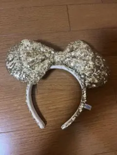 ディズニー ミニー カチューシャ ゴールド スパンコール