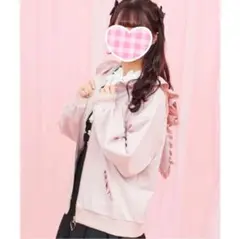 Secrethoney シークレットハニー うさ耳フリルパーカー ピンク