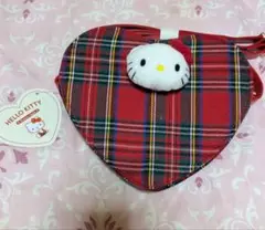 ハートポシェット　タータンチェック　 ハローキティ