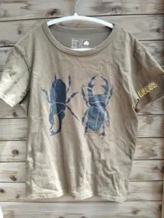 LOGOSカブトムシ クワガタ プリント Tシャツ