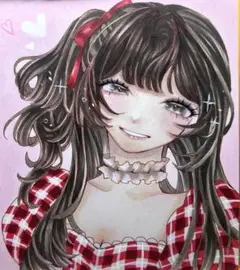 【原画】オリジナル アナログ 手描き イラスト ハンドメイド 女の子