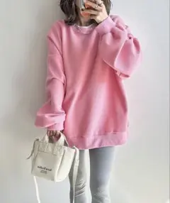 【新品・タグ付き】 《emaさんコラボ》ワッフルトップス ピンク