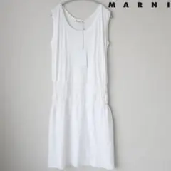 新品 MARNI マルニ 春夏 ミニ ワンピース 綺麗シルエット 白 38 S
