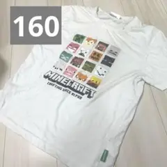 マイクラ Tシャツ　160 マインクラフト　Minecraft 半袖　白