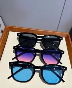 【新品値下げ中】 3個セット スクエア型サングラス