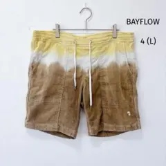BAYFLOW コーデュロイ ハーフパンツ L サイズ4 色落ち加工 タイダイ染
