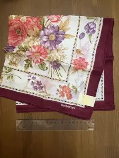 Burberrys 花柄 大判ハンカチ 約50cm