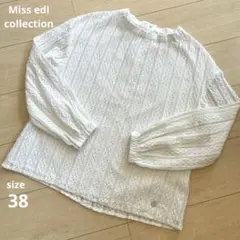 miss edi collection 総レース ブラウス 透け感 38
