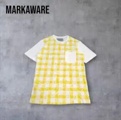 MARKAWARE Yellow Check Pocket Tee