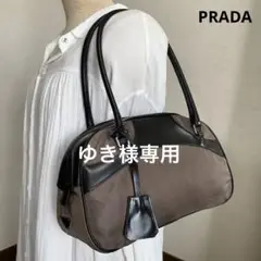 ◇ 美品 PRADA プラダ ショルダーバッグ ナイロン×レザー 鍵付き ◇