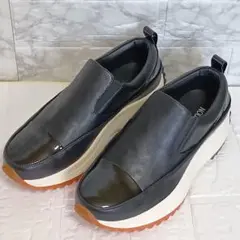 NOUBELVOUG ヌーベルヴォーグ 厚底スリッポン 黒 SIZE23.5cm