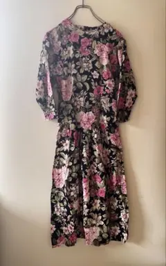 No.3923 US古着 Hunters Run 花柄ワンピース S