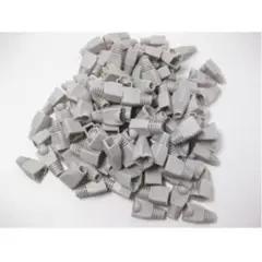 RJ45 LANケーブル コネクタ カバー 100個 セット 薄灰 グレー