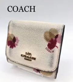 COACH コーチ ブランド ホワイト 三つ折り財布 お洒落 レディース