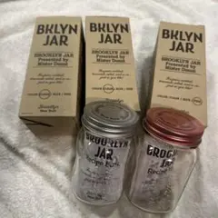 Brooklyn Jar クリア・ピンク 3個セット