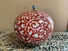 香炉 村上玄輝作 在銘 染錦七宝地文 香道具 陶芸 骨董 香炉 村上玄輝作 在銘 染錦七宝地文 香道具 陶芸 骨董（Yahoo
