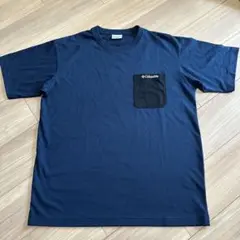 コロンビア　ポケット付きTシャツ　ネイビー　ブラック