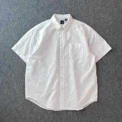 GAP　デザインシャツ　リネン混　XL　オーバーサイズ　old　アーカイブ