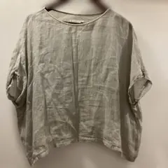 evam eva 100%リネン 半袖シャツ
