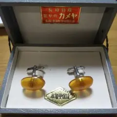 べっ甲のカフスボタン