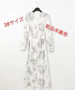 グレースコンチネンタル フラワープリントロングシャツワンピース