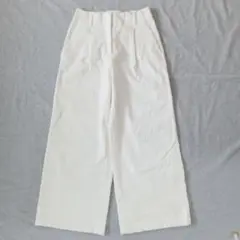 プラステ コーデュロイワイドパンツ ホワイト M 美品 レディース 秋冬タグ付き