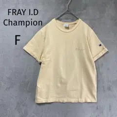 FRAY I.D×Champion/コラボTシャツ/F/レディース ロゴマーク