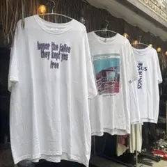 Tシャツセット　2XL ホワイト5着　オーバーサイズ　アメリカ古着　柄ランダム