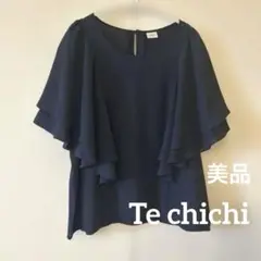 テチチ フリルスリーブ ネイビー トップス 半袖 美品