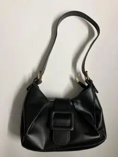 (S)SHEIN 黒い合成皮革肩掛けバッグ レディース用