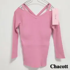 ②【未着用】チャコット ニットトップス クロスストラップ バレエ ダンス ヨガ