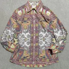 44(L〜XL) 大きいサイズ　エトロ　ETRO ペイズリー総柄シャツ　長袖