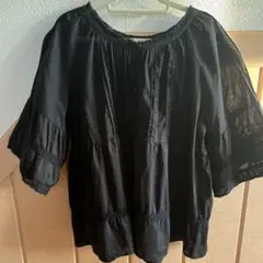 【美品】SonnyLabel 　　　　 ブラック五分袖ブラウス